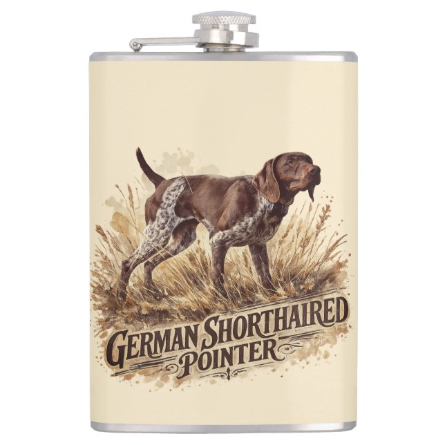 Deutsch Kurzhaariger Vorstehhund Flachmann (Vorderseite)