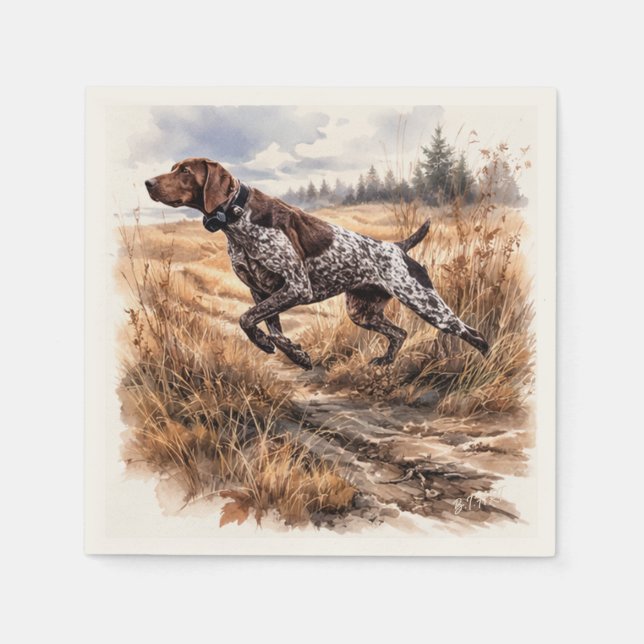 Deutsch Kurzhaariger Vorstehhund  Serviette (Vorderseite)