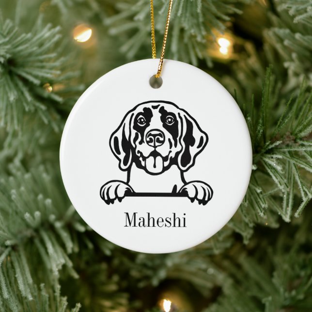 Deutsch Kurzhund Personalisiertes Haustier oder Keramik Ornament (Baum)
