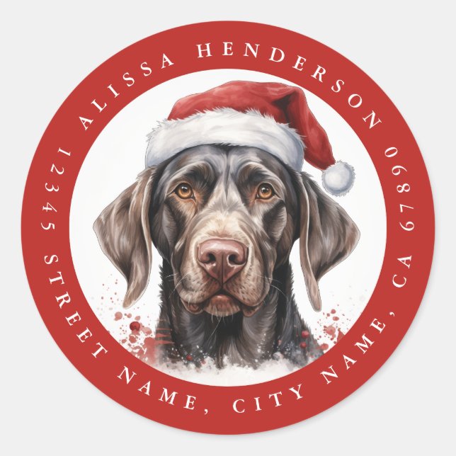 Deutsch Kurzzeiger-Rundkleber Runder Aufkleber (Vorderseite)