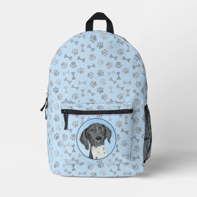 Deutsch Kurzzeitermalerei - Hundekunst Bedruckter Rucksack (Vorderseite)