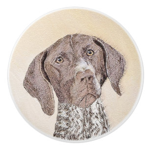 Deutsch Kurzzeitermalerei - Hundekunst Keramikknauf
