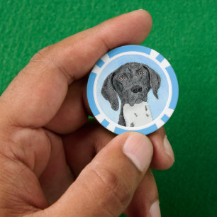 Deutsch Kurzzeitermalerei - Hundekunst Pokerchips