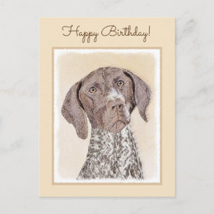 Deutsch Kurzzeitermalerei - Hundekunst Postkarte