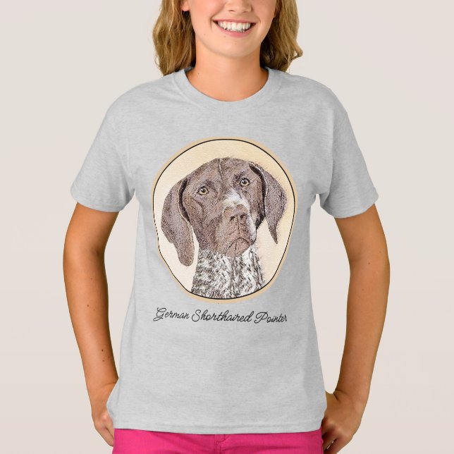 Deutsch Kurzzeitermalerei - Hundekunst T-Shirt (Vorderseite)