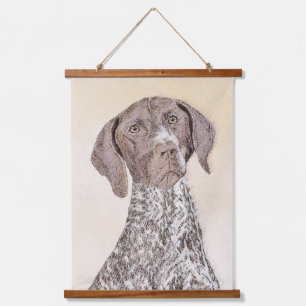 Deutsch Kurzzeitermalerei - Hundekunst Wandteppich Mit Holzrahmen
