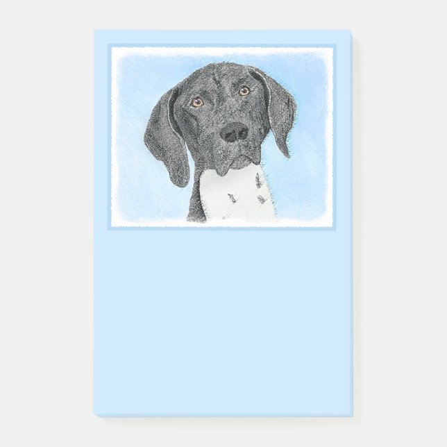 Deutsch Kurzzeitermalerei - Originalkunst Post-it Klebezettel (Vorderseite)