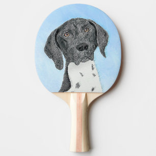Deutsch Kurzzeitermalerei - Originalkunst Tischtennis Schläger