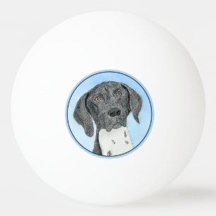 Deutsch Kurzzeitermalerei - Originalkunst Tischtennisball