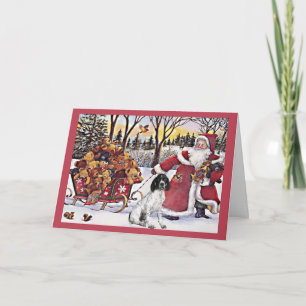 Deutsch Kurzzeitiger Zeiger Weihnachtskarte Santa2 Feiertagskarte