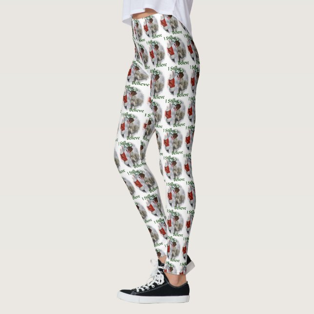 Deutsch Kurzzeitweilig Pointer Weihnachten Leggings (Links)