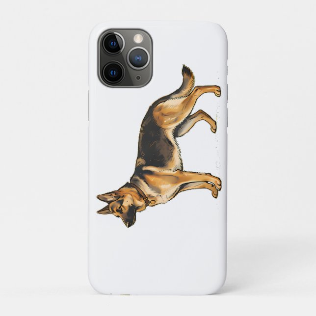 Deutsch Langhaar-Doppelkissen Case-Mate iPhone Hülle (Rückseite)