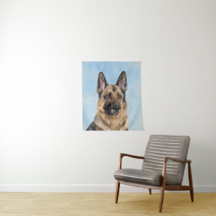 Deutsch Langhaar Gemälde - Süße originelle Hundeku Wandteppich