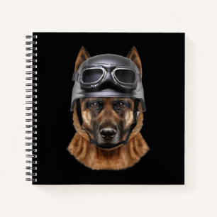 Deutsch Langhaar Helm Geschenk für Biker auf Motor Notizbuch