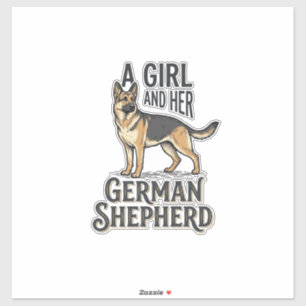 Deutsch Langhaar Mädchen-Shirt Vintage Hundeliebha Aufkleber