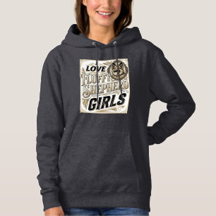 Deutsch Langhaar Mädchen-Shirt Vintage-Hundeliebha Hoodie