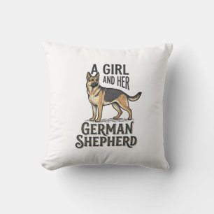 Deutsch Langhaar Mädchen-Shirt Vintage Hundeliebha Kissen