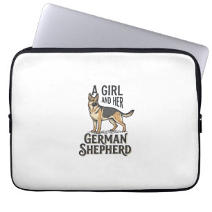 Deutsch Langhaar Mädchen-Shirt Vintage Hundeliebha Laptopschutzhülle