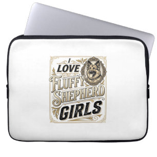 Deutsch Langhaar Mädchen-Shirt Vintage-Hundeliebha Laptopschutzhülle