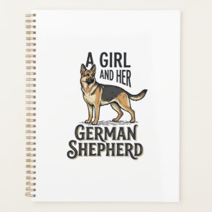 Deutsch Langhaar Mädchen-Shirt Vintage Hundeliebha Planer