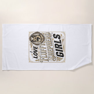 Deutsch Langhaar Mädchen-Shirt Vintage-Hundeliebha Strandtuch