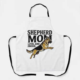 Deutsch Langhaar-Mutter-Shirt Vintage Gravur Hunde Schürze