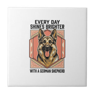 Deutsch Langhaar-Shirt Vintage Gravur Hunde Liebha Fliese