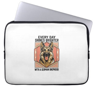 Deutsch Langhaar-Shirt Vintage Gravur Hunde Liebha Laptopschutzhülle