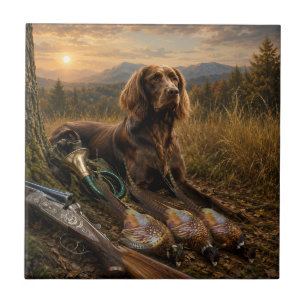 Deutsch Langhaariger Vorstehhund Jagdbegleiter Fliese