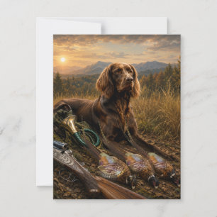 Deutsch Langhaariger Vorstehhund Jagdbegleiter Mitteilungskarte