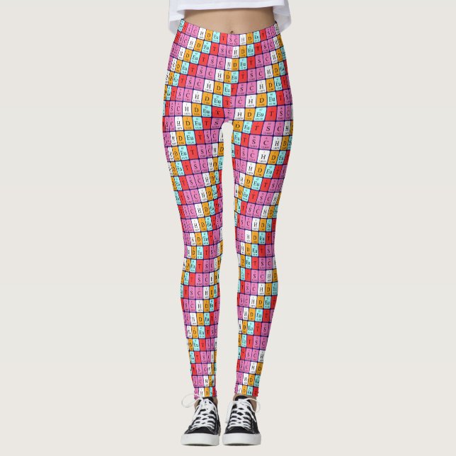 Deutsch patriotische Periodentafel Leggings (4) (Vorderseite)