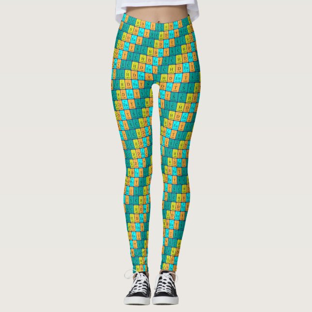Deutsch patriotische Periodentafel Leggings (5) (Vorderseite)