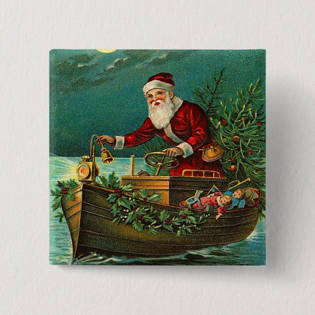 Deutsch-Sankt-Weihnachtsknopf Button (Vorderseite)