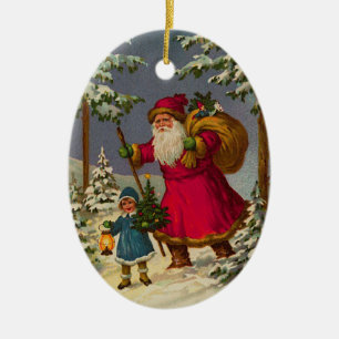 Deutsch-Sankt-Weihnachtsverzierungen Keramik Ornament