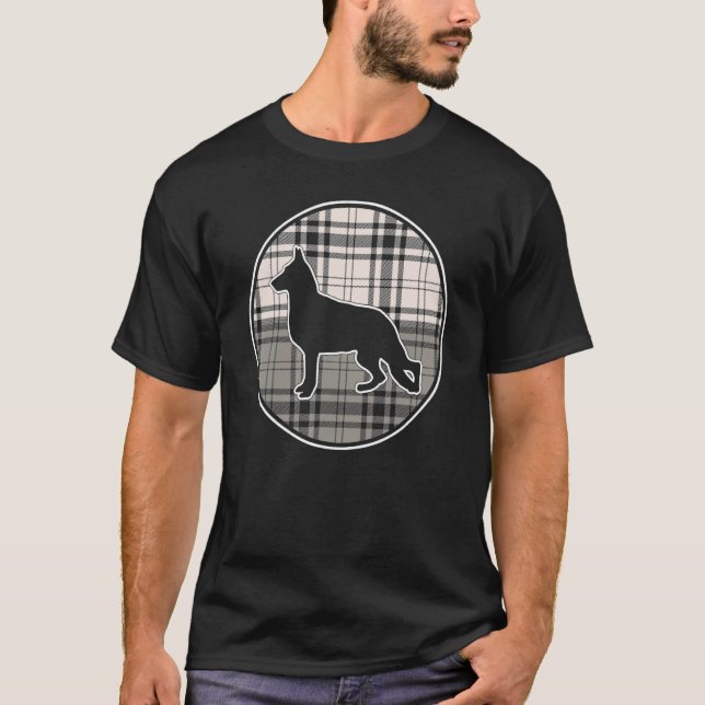 Deutsch-Schweizer-Hund Kariert T-Shirt (Vorderseite)
