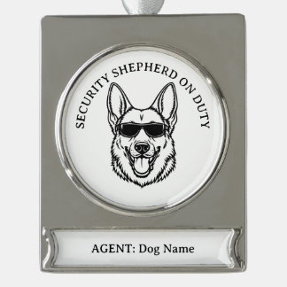 Deutsch-Schweizer-Sicherheits-Schmuck Banner-Ornament Silber