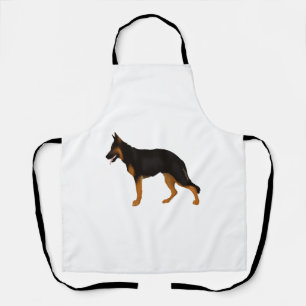 Deutsch Shepherd Rot Schwarze Decke Schürze