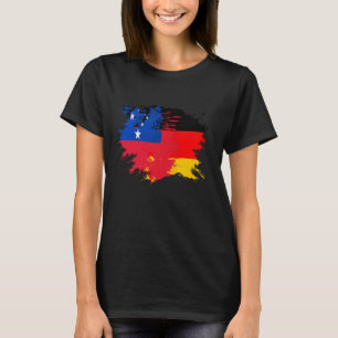 Deutsch und Samoanisch gemischte Heritage-Flagge T-Shirt