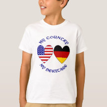 Deutsch USA-Flagge Herzen Land Erbe Jungen