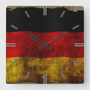 Deutsch - Vintag.. Quadratische Wanduhr