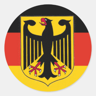 Deutsche Adlerflagge Runder Aufkleber