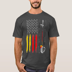 Deutsche amerikanische Flagge, Bier-Entwurf, deuts T-Shirt