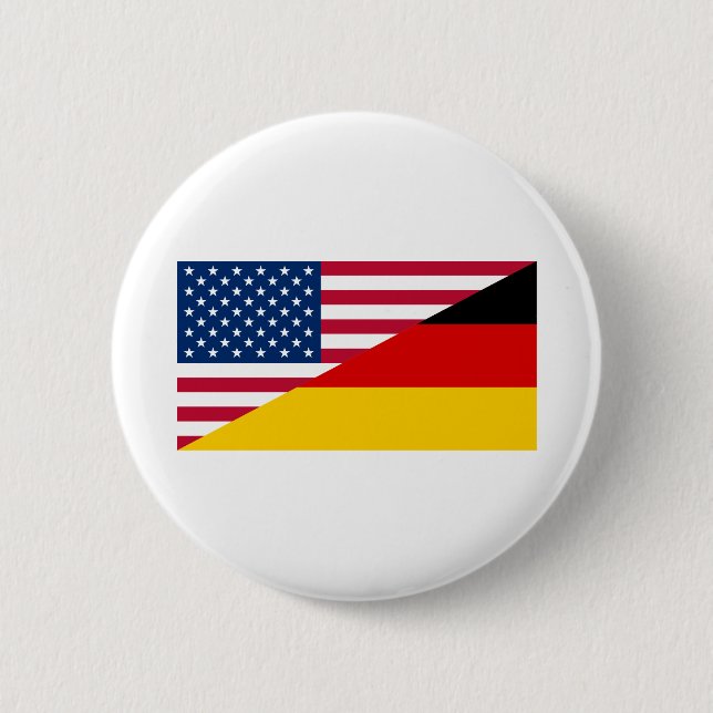 Deutsche amerikanische Flagge Stolz US Deutschland Button (Vorderseite)