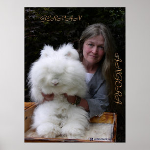 DEUTSCHE ANGORA RABBIT HINZUGEFÜGT POSTER