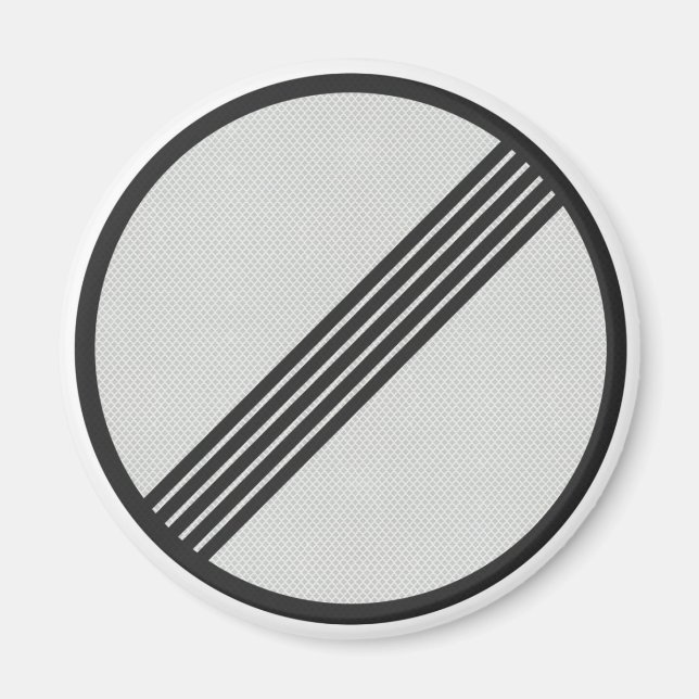 Deutsche Autobahn No Speed Limits Road Sign Magnet (Vorne)