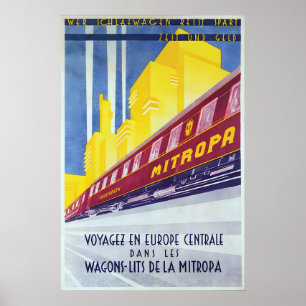 Deutsche Bahn Plakat Wer mit dem Schlafwagen reist