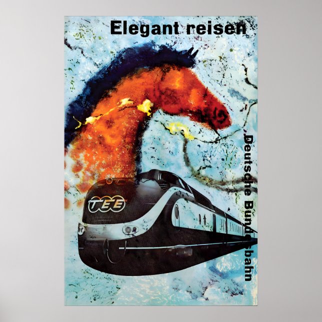 Deutsche Bahn TEE Poster Vintage Reise Druck (Vorne)