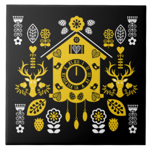 Deutsche Bauernmalerei Kunst Fliese