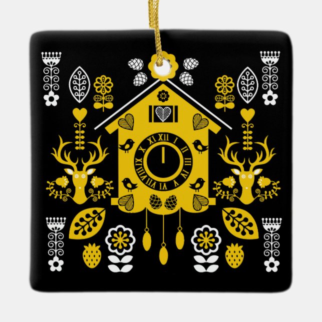 Deutsche Bauernmalerei Kunst Keramikornament (Vorderseite)