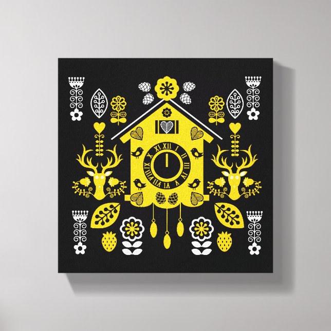 Deutsche Bauernmalerei Kunst Leinwanddruck (Vorderseite)
